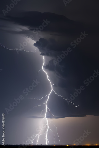 Wallpaper Mural lightning bolt. Lightning flash bolt or thunderbolt. Yellow lightning or magic power blast storm. Thunder and lightning isolated on yellow background Torontodigital.ca