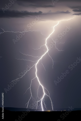 lightning bolt. Lightning flash bolt or thunderbolt. Yellow lightning or magic power blast storm. Thunder and lightning isolated on yellow background