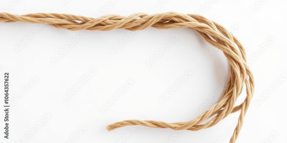 Coil of natural jute rope isolated on white background, twine, white background Coil of natural jute rope isolated on white background, twine, white background