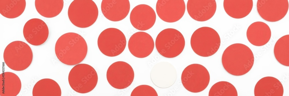 Collection of blank red round adhesive paper sticker labels isolated on white background, red Collection of blank red round adhesive paper sticker labels isolated on white background, red
