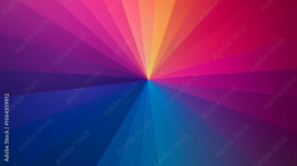 Fototapeta premium Abstract Colorful Sunburst Background Rainbow Gradient Stripes Design