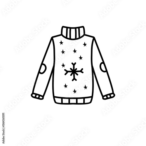 Christmas sweater outline