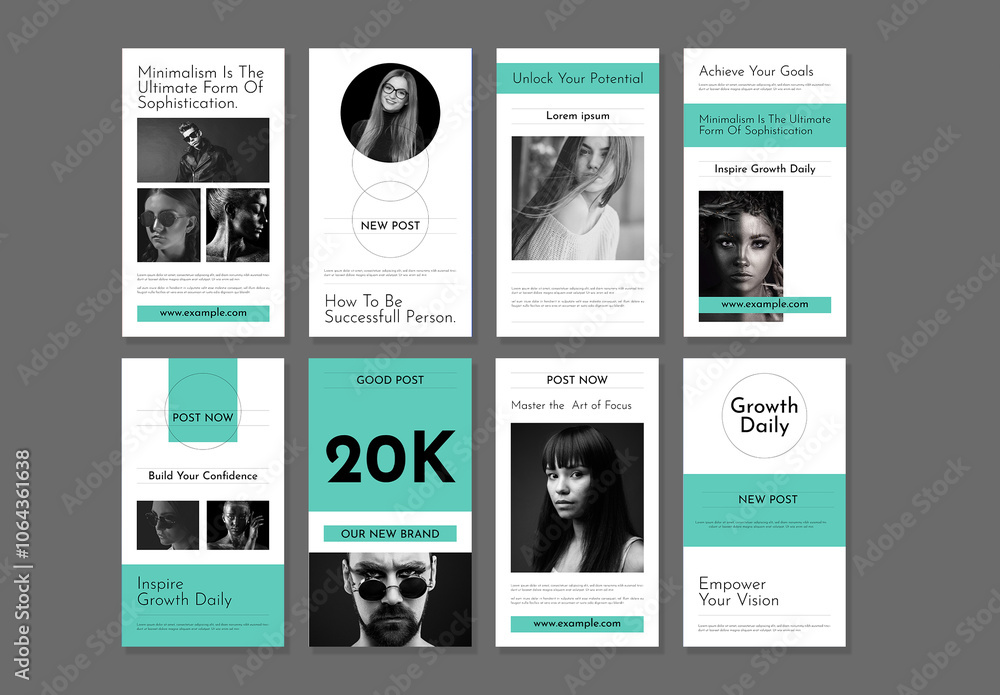Picture of Minimalist Social Media Stories Stock Template | Adobe Stock