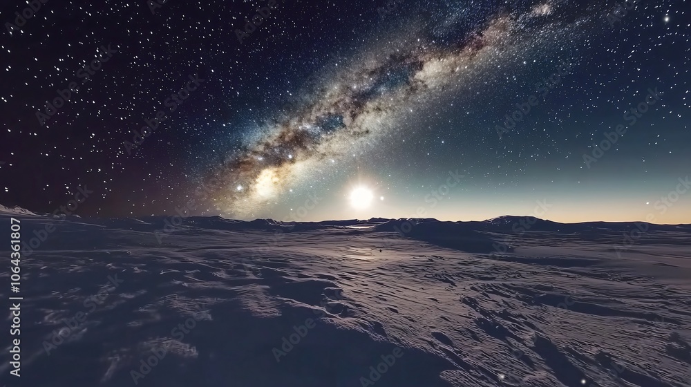 Milky Way over Frozen Landscape Milky Way over Frozen Landscape