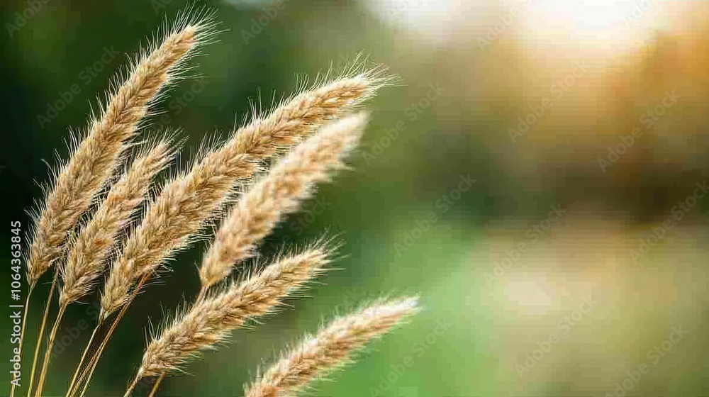 Macro of wild grass seed head, delicate details, warm tones, untouched landscape Macro of wild grass seed head, delicate details, warm tones, untouched landscape