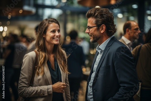 couple at first date meeting in the city