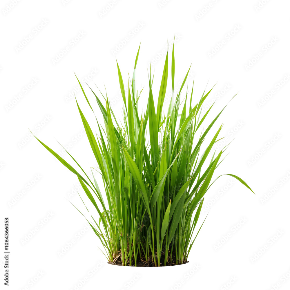 Obraz premium Lush Green Grass Plant Growing in Soil