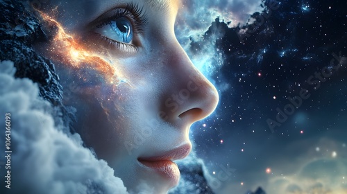 A state of serene mind gazing into the universe