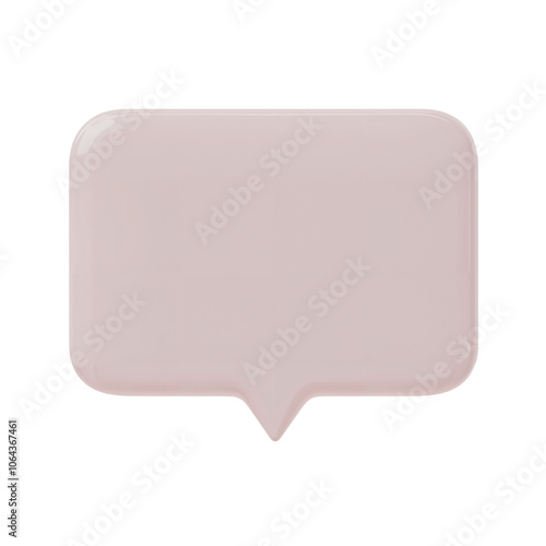 Soft Pink Speech Bubble Icon for Communication and Messaging