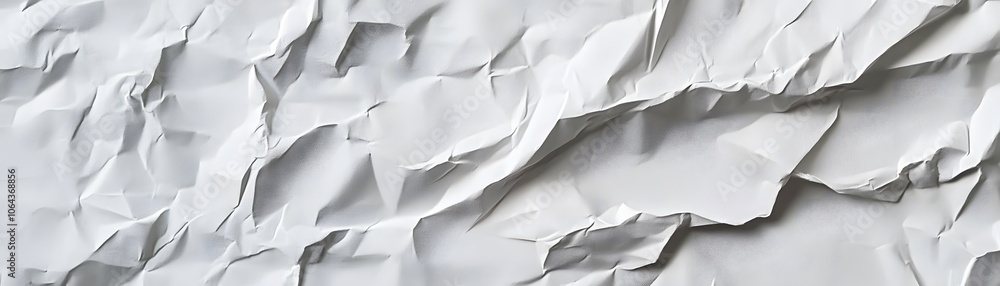 Obraz premium Abstract White Crumpled Paper Texture