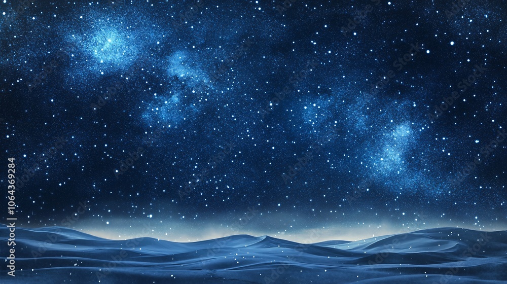 Starry Night Sky Over Desert Dunes Starry Night Sky Over Desert Dunes