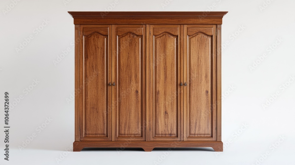 Elegant Wooden Cabinet with Four Doors and Classic Design Elegant Wooden Cabinet with Four Doors and Classic Design