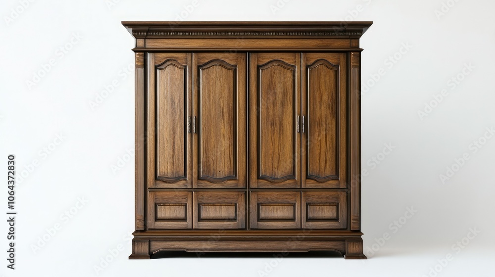 Elegant Wooden Cabinet with Intricate Details Elegant Wooden Cabinet with Intricate Details