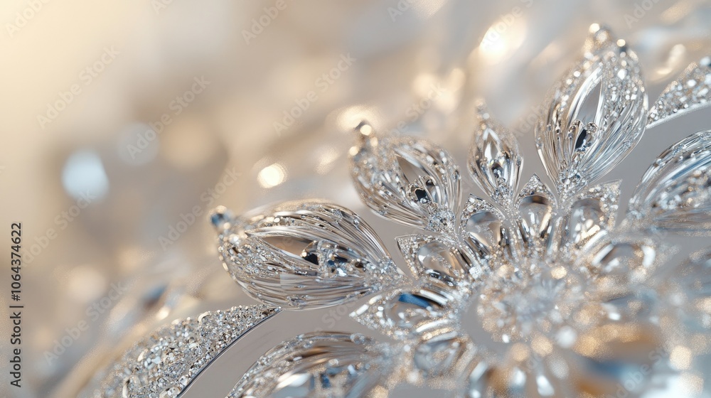 Sparkling Crystal Decorative Detail Close-Up Sparkling Crystal Decorative Detail Close-Up
