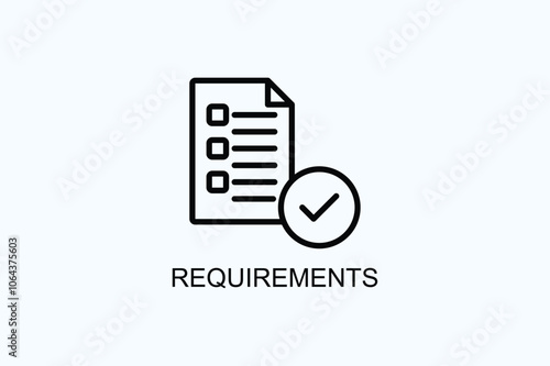 Requirements Vector  Or Logo Sign Symbol Illustration