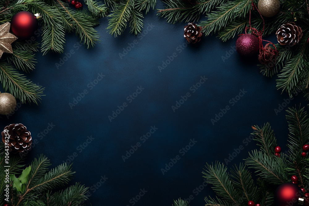christmas background with fir branches and cones christmas background with fir branches and cones