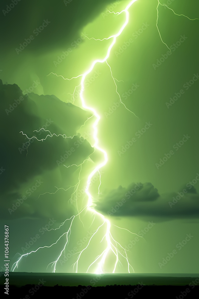 lightning bolt. Lightning flash bolt or thunderbolt. Green lightning or magic power blast storm. Thunder and lightning isolated on green background lightning bolt. Lightning flash bolt or thunderbolt. Green lightning or magic power blast storm. Thunder and lightning isolated on green background