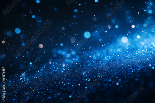 blue background with particles