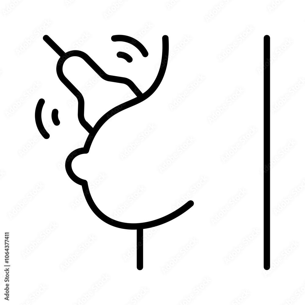 breast cancer detector icon with thin style, perfect for user interface projects breast cancer detector icon with thin style, perfect for user interface projects