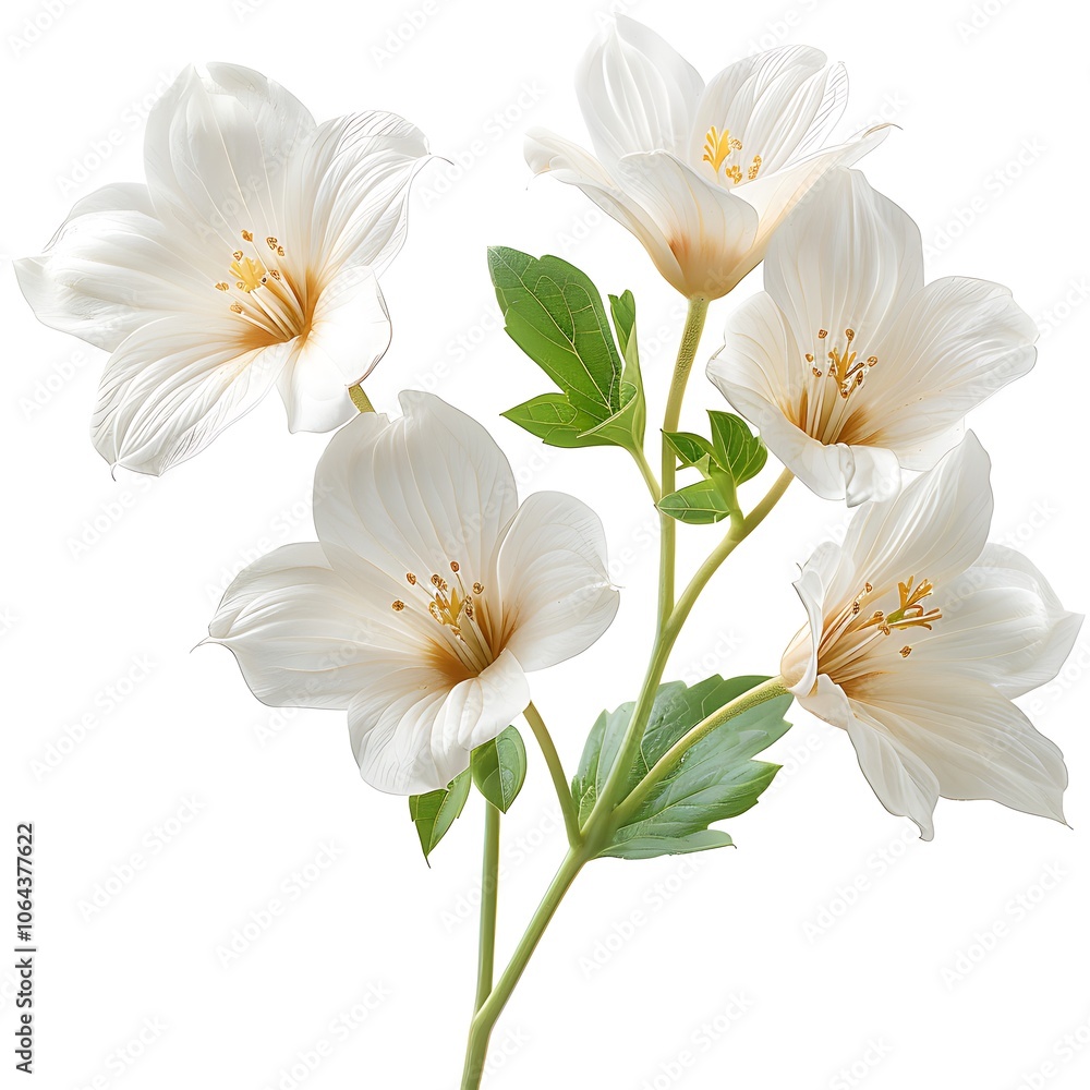 Star of Bethlehem Flower isolated on white background. Star of Bethlehem Flower isolated on white background.