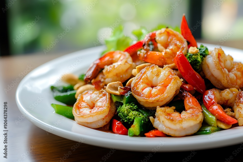 Stir Fried Shrimp with Cashew Nuts and Peppers Stir Fried Shrimp with Cashew Nuts and Peppers