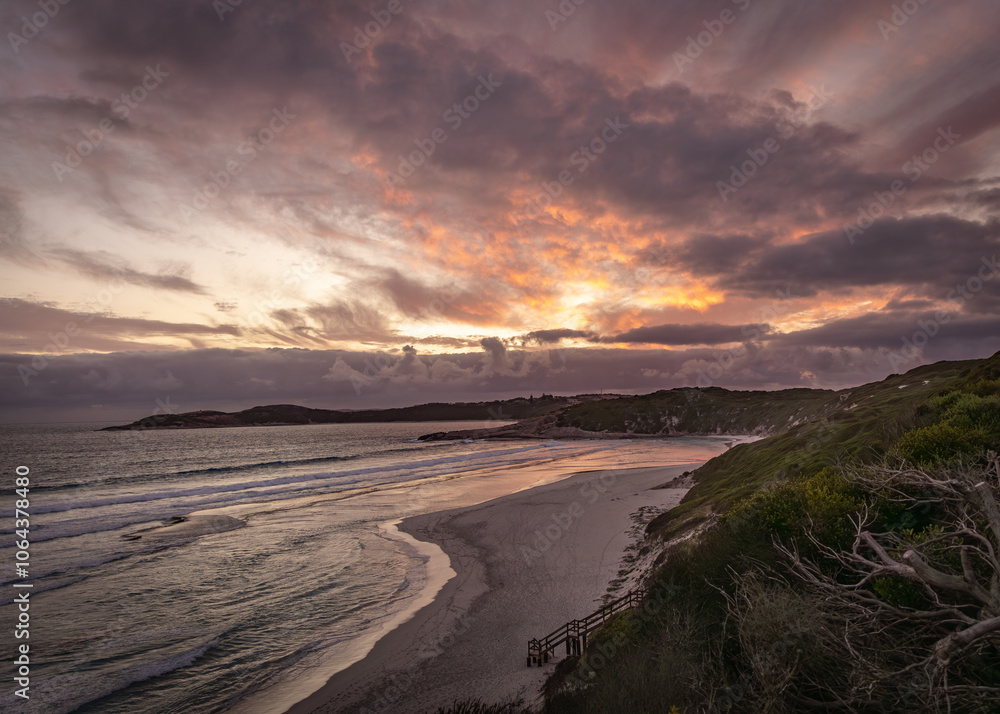 Dramatic colored sunset over the beach. West Beach, Esperance Western Australia. Dramatic colored sunset over the beach. West Beach, Esperance Western Australia.