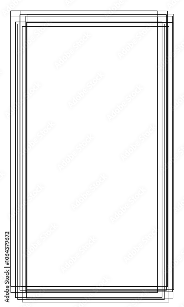 Simple black hand drawing frame Simple black hand drawing frame