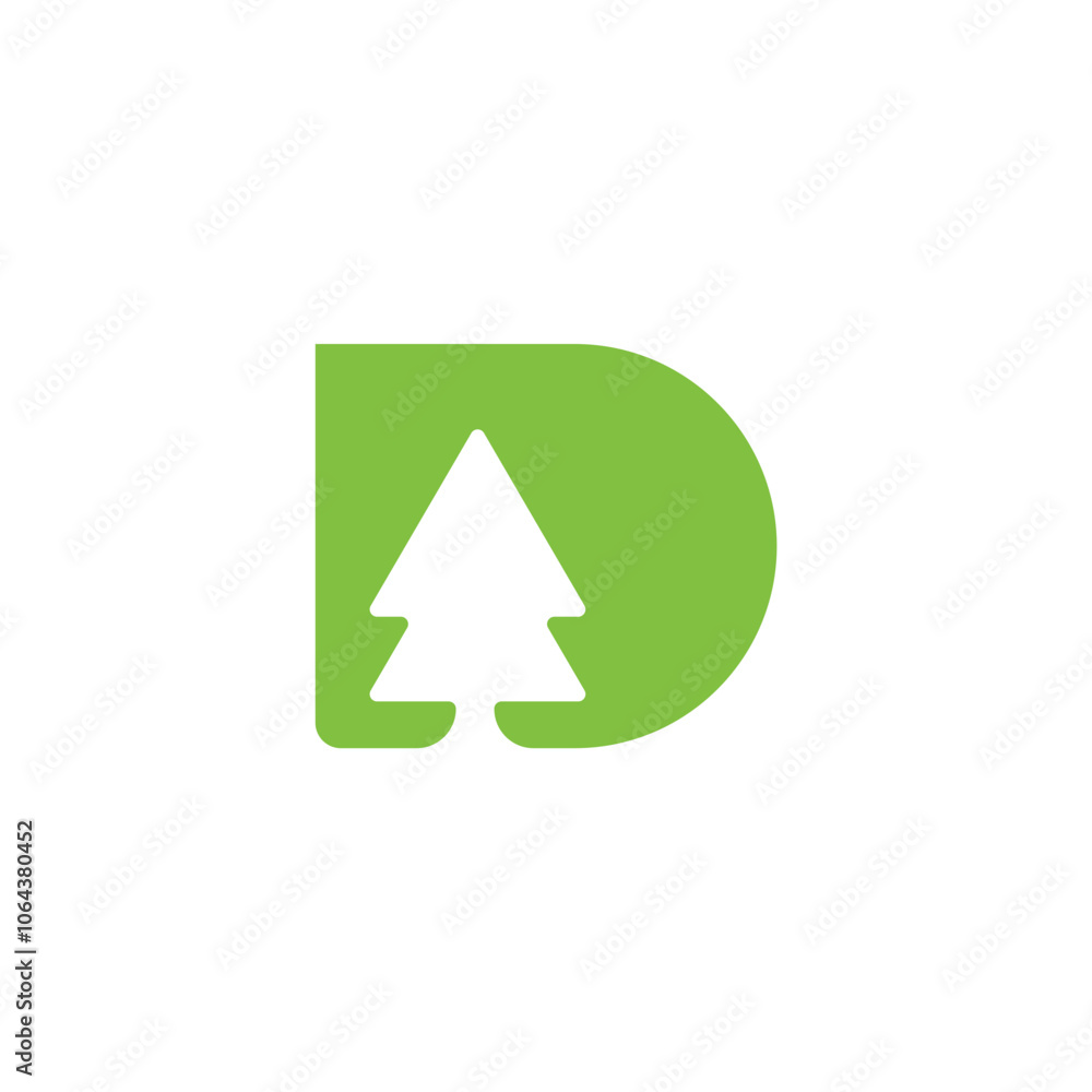 D forest logo design illustration D forest logo design illustration