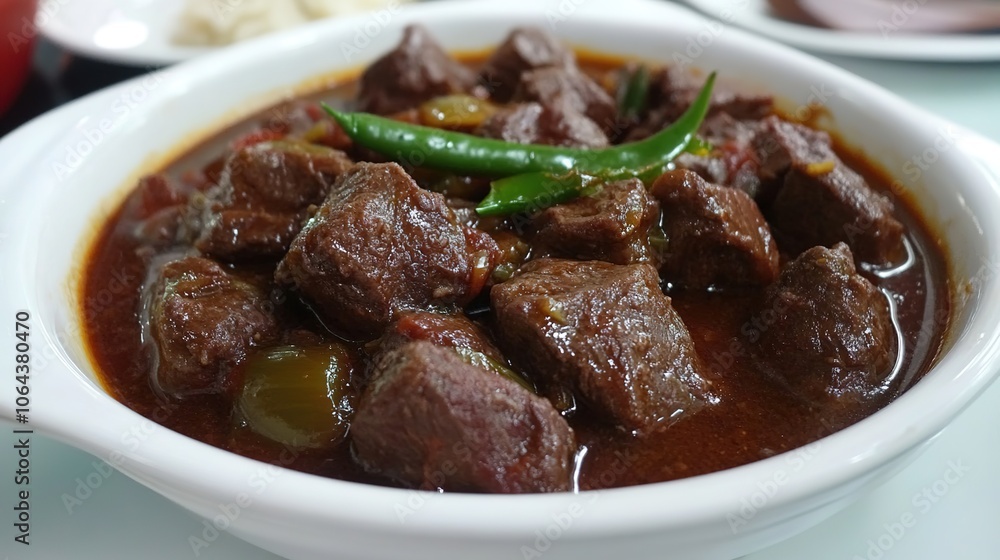 Beef Mechado in Manila, a hearty Filipino stew made with tender beef chunks simmered in a rich tomato sauce, soy sauce, vinegar, garlic, and bay leaves, often cooked with potatoes and bell peppers, Beef Mechado in Manila, a hearty Filipino stew made with tender beef chunks simmered in a rich tomato sauce, soy sauce, vinegar, garlic, and bay leaves, often cooked with potatoes and bell peppers,