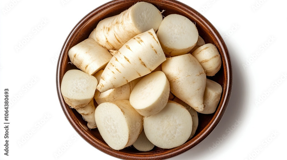 Fresh Parsnips in a Rustic Bowl Fresh Parsnips in a Rustic Bowl