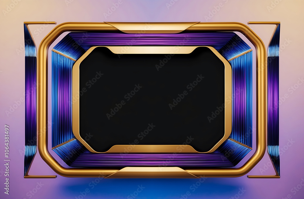 Golden and Purple Geometric Frame Golden and Purple Geometric Frame