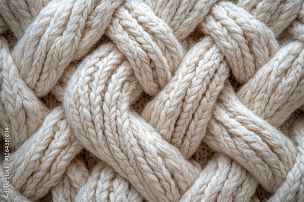 Woven pattern featuring a complex cable design. Generative AI Woven pattern featuring a complex cable design. Generative AI