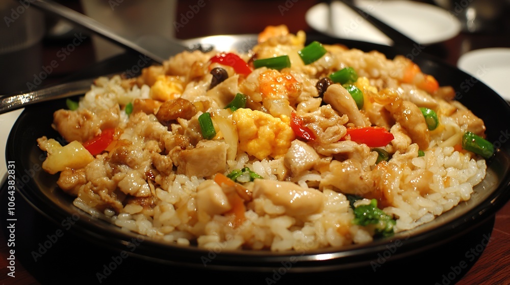 A delicious spread of Chinese food featuring a variety of traditional dishes, including stir-fries, dumplings, spring rolls, and savory sauces, offering a rich and flavorful culinary experience. A delicious spread of Chinese food featuring a variety of traditional dishes, including stir-fries, dumplings, spring rolls, and savory sauces, offering a rich and flavorful culinary experience.