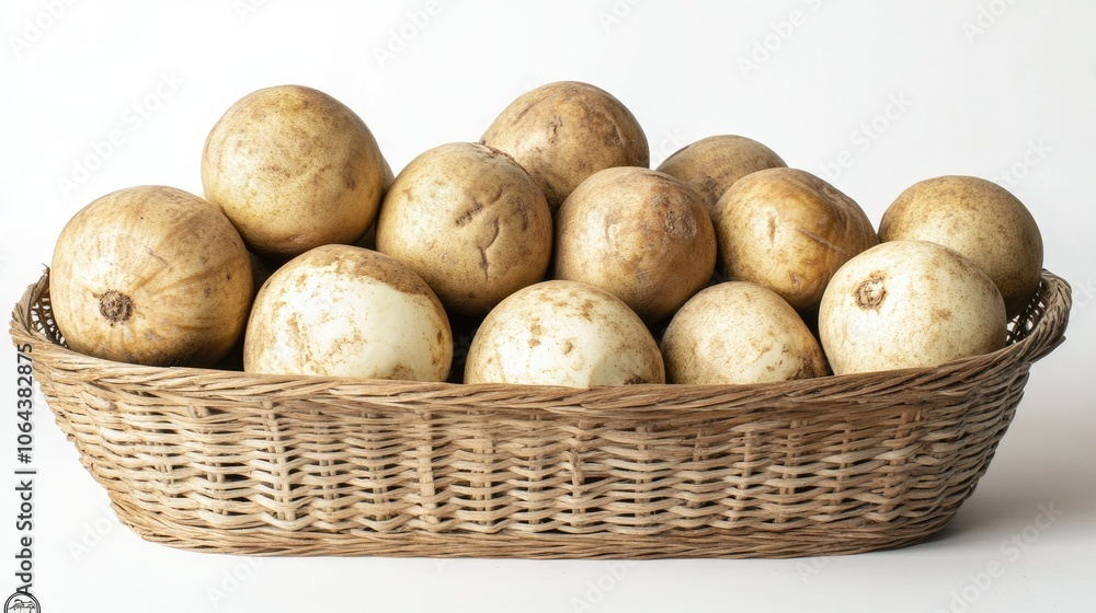 Fresh Organic Radishes in a Rustic Basket Fresh Organic Radishes in a Rustic Basket