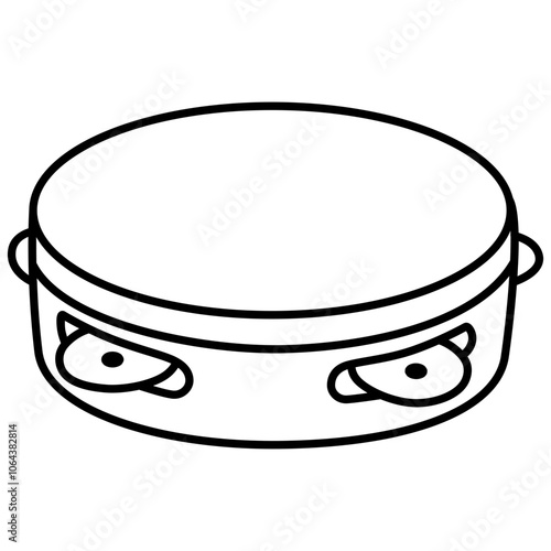 Tambourine outline icon