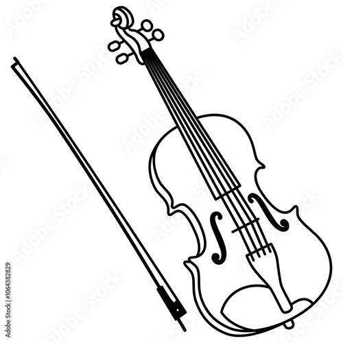 Violin Outline Icon