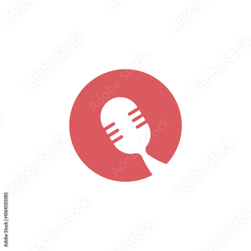 O podcast talk logo design illustration