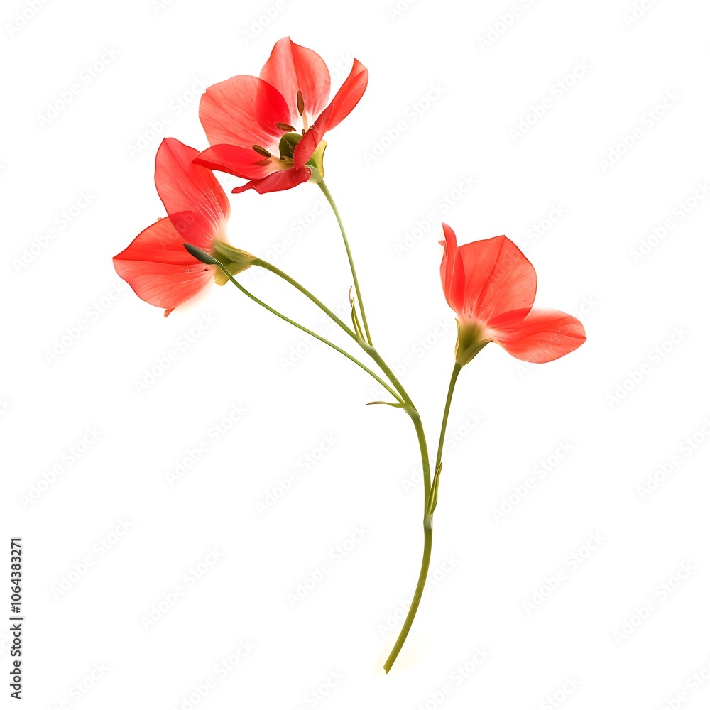 Touch-me-not Flower isolated on white background.close up. Touch-me-not Flower isolated on white background.close up.