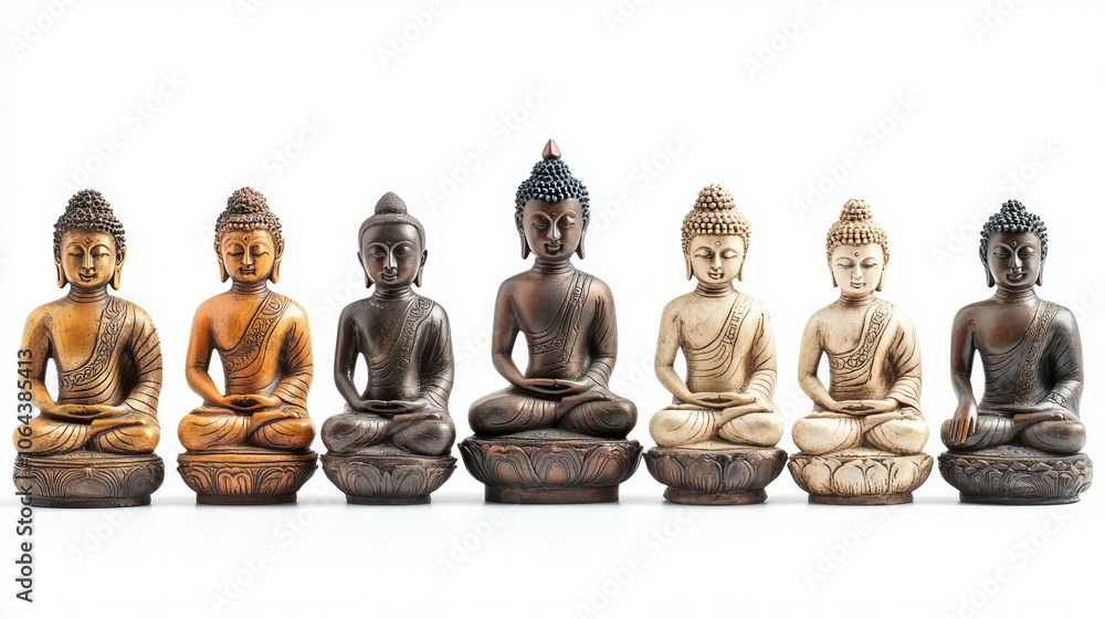 Serene Buddha Statues in Diverse Designs and Colors Serene Buddha Statues in Diverse Designs and Colors