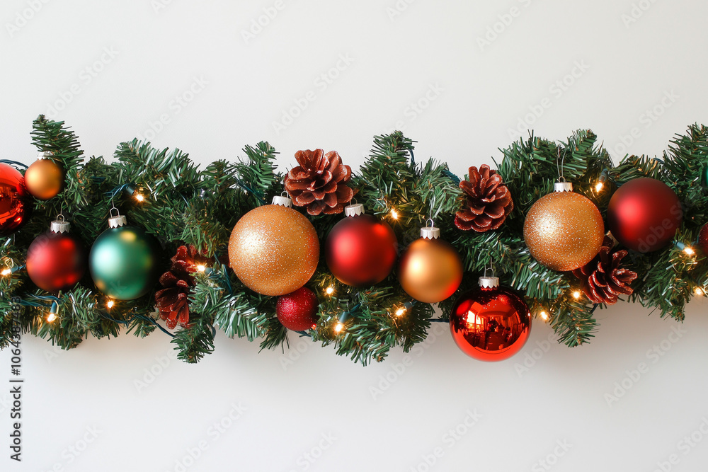 christmas decoration on white christmas decoration on white
