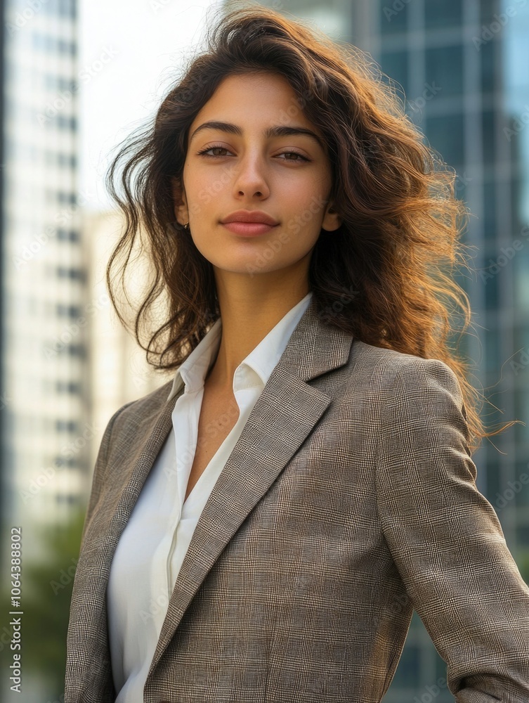 Elegant Businesswoman in a Cityscape Elegant Businesswoman in a Cityscape