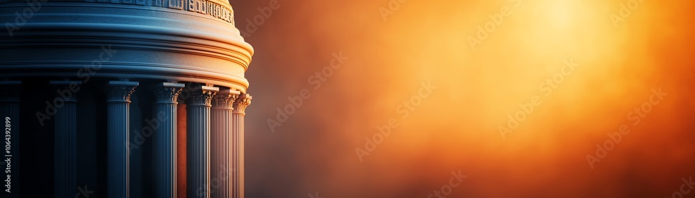 Column structure with warm gradient background, elegant and artistic. Column structure with warm gradient background, elegant and artistic.