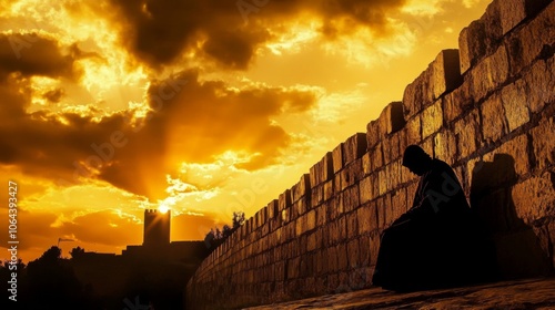 A Solemn Silhouette: Nehemiah's Reflection on Destruction photo