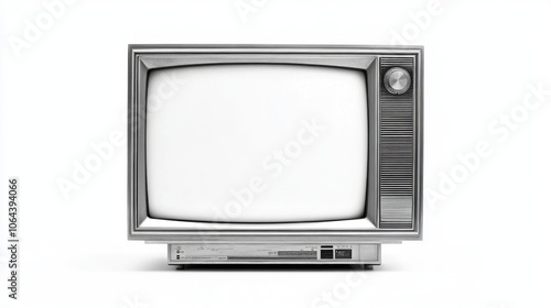 A classic example of retro technology, the old silver TV.