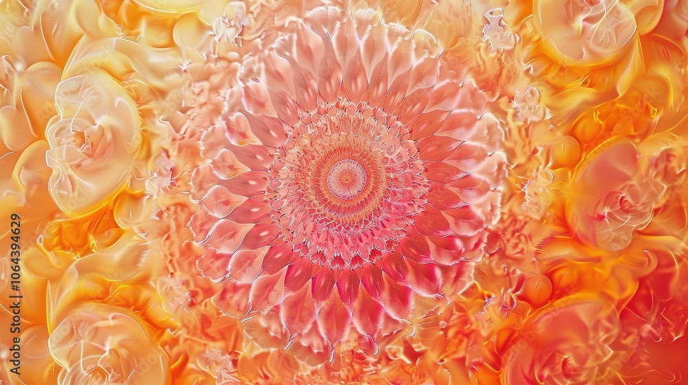 Close-up of a Vibrant Pink and Orange Flower with a Delicate Texture Close-up of a Vibrant Pink and Orange Flower with a Delicate Texture