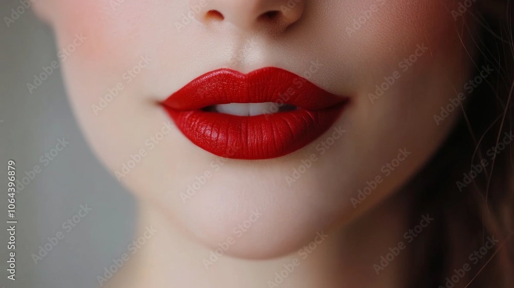 Close-up of beautiful red lips Close-up of beautiful red lips