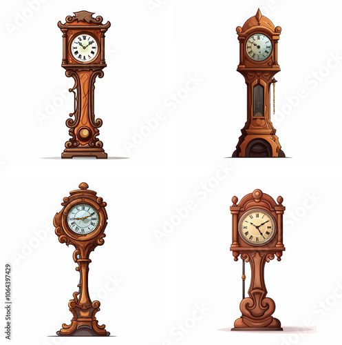 floor standing clock time clock face modern clock vintage clock alarm gears clock icon countdown clock 
