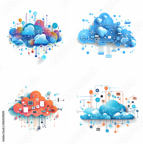 cloud technology white cloud technology abstract network technology cloud computing cloud server information technology tag cloud