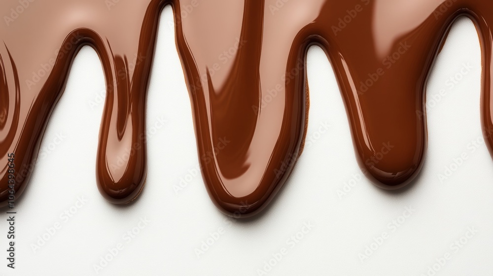 Liquid chocolate on white isolate background Liquid chocolate on white isolate background
