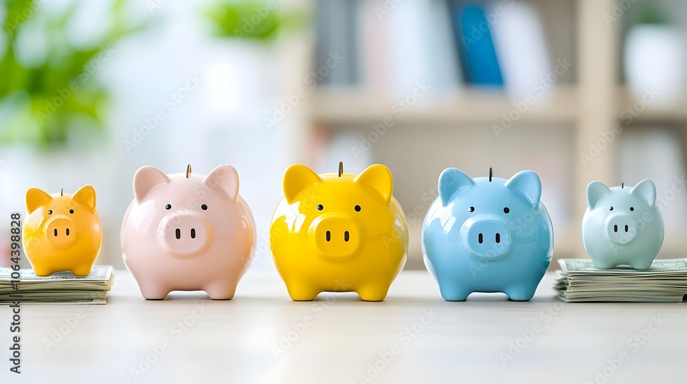 Close up shot of piggy bank and cash money showcasing personal savings budgeting and financial management concepts This image represents the importance of financial planning investment Close up shot of piggy bank and cash money showcasing personal savings budgeting and financial management concepts This image represents the importance of financial planning investment